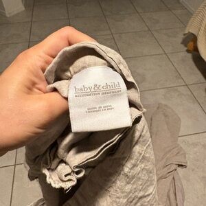 baby & child Restoration Hardware full 100 linen duvet cover lavender stripe